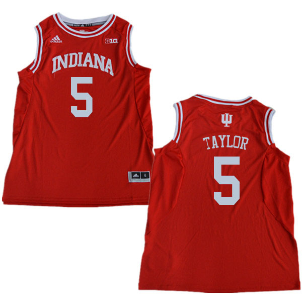 Men #5 Quentin Taylor Indiana Hoosiers College Basketball Jerseys Sale-Red